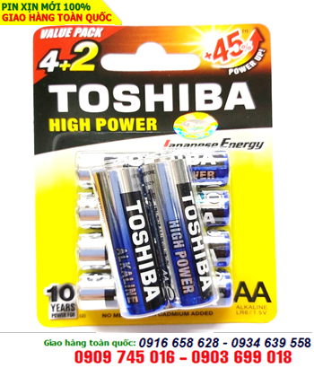 Toshiba LR6GCP BP6-2FPV; Pin AA 1.5V Alkaline Toshiba LR6GCP BP6-2FPV _Loại Vỉ 6viên